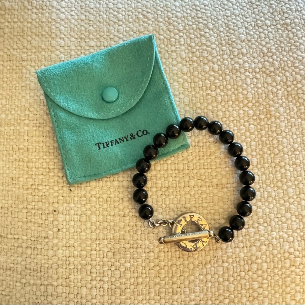 Tiffany & Co. Black Pearl Toggle Bracelet 7.5” AUTHENTIC